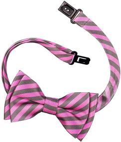 img 1 attached to 👔 Retreez Striped Woven Microfiber Pre-tied Boy's Bow Tie - Classic Style for Effortless Elegance