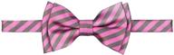 👔 retreez striped woven microfiber pre-tied boy's bow tie - classic style for effortless elegance logo