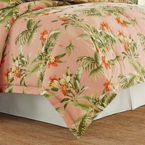 img 1 attached to 🍊 Siesta Key Comforter Set: Tommy Bahama Queen Size in Vibrant Cantaloupe Shade