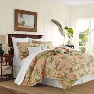 🍊 siesta key comforter set: tommy bahama queen size in vibrant cantaloupe shade logo