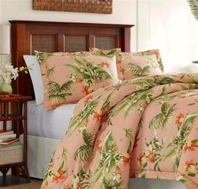 img 2 attached to 🍊 Siesta Key Comforter Set: Tommy Bahama Queen Size in Vibrant Cantaloupe Shade