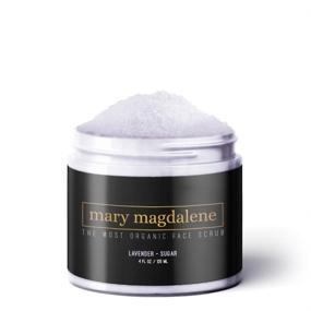 img 4 attached to Mary Magdalene Lavender & Sugar Face Scrub - 100% Natural, Moisturizing, Hydrating & Organic – 1.6 Fl Oz Premium Exfoliating Scrub For Men & Women: A Gentle Facial Scrub for Nourished and Smooth Skin