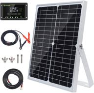🌞 topsolar 20w 12v solar panel kit: battery charger maintainer with 10a pwm solar charge controller & adjustable mount tilt rack bracket - ideal for car rv marine boat 12 volt battery off grid logo