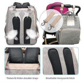 img 2 attached to 👶 Складная путешественническая колыбель и портативный рюкзак для мамы с матрасом - многофункциональная кровать и кроватка для младенцев, идеально подходит для девочек и мальчиков.