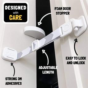 img 3 attached to Door Buddy Door Latch Plus Door Stopper: Dog-Proofing Solution for Litter Box & Door Safety. Installs Easily, Cat-Friendly Alternative!