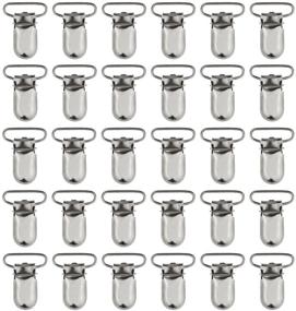 img 4 attached to 👶 Pack of 50 Silver Pacifier Suspender Clips, Marrywindix for Making Pacifier Holders, Bib Clips, and Toy Holders - 1 inch Size