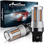 🔶 antline 7440 7444 t20 7440a 7440na амбер led лампы - без ошибок, анти мигание, с нагрузочным резистором для указателей поворота - упаковка из 2 штук логотип