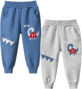 img 3 attached to 👖 Top-Quality Boys' Cotton Sweatpants Joggers - Perfect Casual Playwear Pants