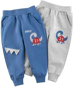 img 2 attached to 👖 Top-Quality Boys' Cotton Sweatpants Joggers - Perfect Casual Playwear Pants