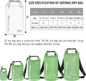 img 2 attached to IDRYBAG Clear Dry Bag: Waterproof Floating Sack for Water Sports, Boating, Kayaking & More - 2L/5L/10L/15L/20L