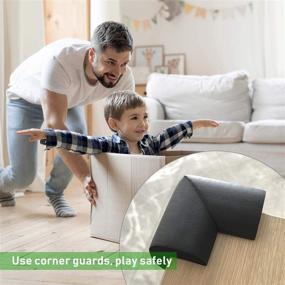 img 3 attached to 🔳 Edge and Corner Guards, 8 Pack - Table Corner Protector, Desk Edge Cushion, Baby Furniture Bumper, Baby Safety Corner Guard, Foam Corner Cover, Fireplace Bumper for Kids, Self Adhesive (Black)