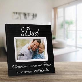 img 2 attached to 🖼️ Sun Washed Words Dad Distressed Black Picture Frame - Malden International Designs, 4x6, Black