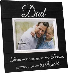 img 3 attached to 🖼️ Sun Washed Words Dad Distressed Black Picture Frame - Malden International Designs, 4x6, Black