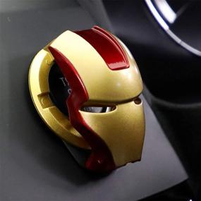 img 2 attached to 🚗 Universal Gold Car Engine Start/Stop Button Cover with Anti-Scratch Protection - Push Start Stop Button Ignition Protective Cover and Decoration Ring