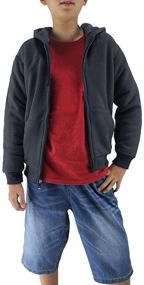 img 2 attached to 👕 LeeHanTon Boys' Sherpa Lined Thermal Hoodies - Clothing for Optimal Warmth