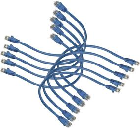 img 2 attached to iMBAPrice 1-футовый синий сетевой кабель Ethernet Cat5e, 10 штук (IMBA-CAT5-01BL-10PK)