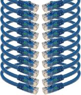 imbaprice 1-футовый синий сетевой кабель ethernet cat5e, 10 штук (imba-cat5-01bl-10pk) логотип