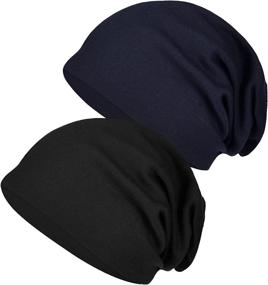 img 4 attached to Septangle Contton Slouchy Beanie Beanies Outdoor Recreation
