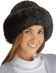 img 2 attached to Fashionable Winter Hat with Faux Fur Trim - Collections Etc