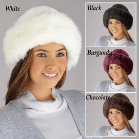 img 1 attached to Fashionable Winter Hat with Faux Fur Trim - Collections Etc