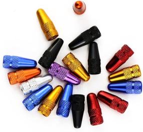 img 1 attached to 🚴 ISusser 24 Pcs French Style Valve Cap: Vibrant Colors, Premium Aluminum Alloy Bike Tire Dust Covers