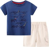 👕 bibnice toddler boy cotton summer shirt short sets 2-7t - kids clothes outfits logo