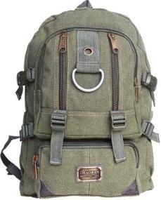 img 2 attached to Military Inspired Canvas Backpack Bookbag