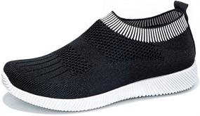 img 4 attached to Comfortable Work Sneakers: Spostor Women's Athletic Walking Shoes with Casual Mesh for Added Breathability