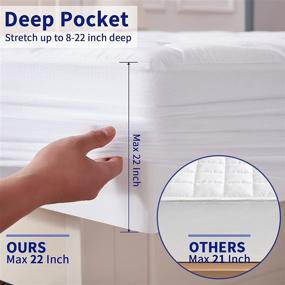 img 2 attached to Full Size Bed Mattress Cover with Deep Pocket - Up to 22 Inches