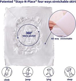 img 3 attached to Full Size Bed Mattress Cover with Deep Pocket - Up to 22 Inches