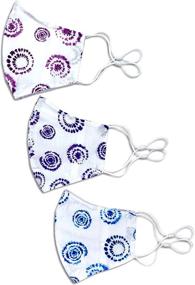 img 3 attached to Society of Threads Blue Circle Tie-Dye Face Mask – Washable Unisex Cotton Cloth Face Mask 3-Pack