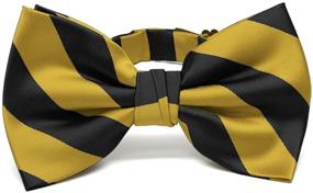 img 1 attached to 🎀 Red White Striped Bow Tie - Men's Accessories from TieMart