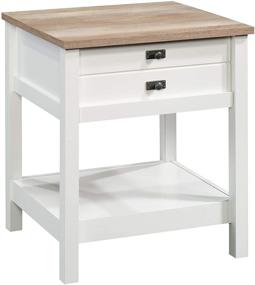 img 4 attached to 🛏️ Sauder Cottage Road Nightstand with Soft White Finish