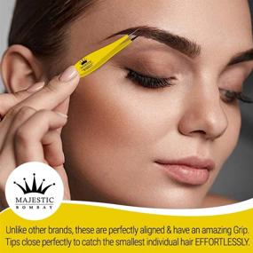 img 1 attached to 🔪 Surgical Precision Tweezers for Ingrown Hair Removal - Needle Nose Pointed Tweezers for Splinters, Ticks, and Glass Extraction - Ideal for Precision Eyebrow and Facial Hair Removal (Yellow)