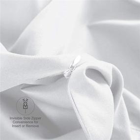 img 2 attached to 🛏️ Mayfair Linen 800 Thread Count White Queen/Full Duvet Cover Set: Luxurious 100% Long Staple Egyptian Cotton Quilt Cover, Silky Soft & Breathable with Hidden Zipper Closure
