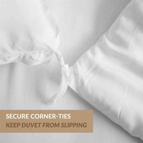 img 3 attached to 🛏️ Mayfair Linen 800 Thread Count White Queen/Full Duvet Cover Set: Luxurious 100% Long Staple Egyptian Cotton Quilt Cover, Silky Soft & Breathable with Hidden Zipper Closure
