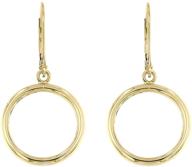 💎 lucchetta premium 14k gold dangle hoop circle earrings - elegant hook back design, fine jewelry for women & girls, br7712-mn logo