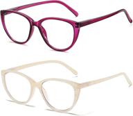 👓 stylish cat eye blue light blocking computer readers for women by sojos - available in strengths 1.5 and 2.0 (sr5700) logo