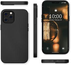 img 2 attached to 📱 Premium Faux Leather Case for iPhone 12 Pro Max (6.7 inches) - Metallic Buttons and Microfiber Lining Included - Black