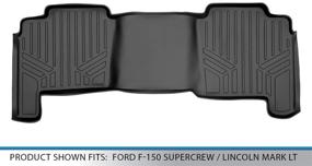 img 2 attached to MAXLINER 2nd Row Floor Mats Black for 2004-2008 Ford F-150 SuperCrew/Lincoln Mark LT - Enhanced Protection and Stylish Aesthetics