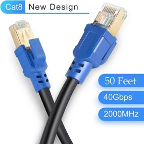 img 3 attached to 🔌 Высокоскоростной Ethernet-кабель CAT 8 - 50 футов