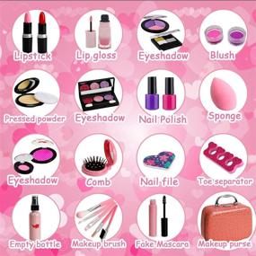 img 2 attached to Girls' Pretend Makeup Cosmetics Toys