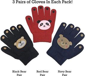 img 2 attached to 🧤 NIce Caps Stretch Gloves Variety Pack - Essential Boys' Cold Weather Accessories