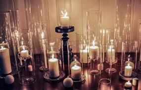 img 2 attached to 🕯️ CYS EXCEL Open Ended Glass Hurricane Candleholder Tube Shade - Premium Quality, Various Size Options for Open Flame Candle Chimney Tube Cover