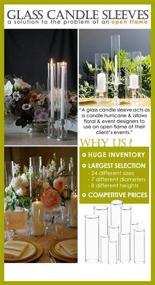 img 1 attached to 🕯️ CYS EXCEL Open Ended Glass Hurricane Candleholder Tube Shade - Premium Quality, Various Size Options for Open Flame Candle Chimney Tube Cover