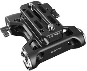 img 4 attached to NICEYRIG 15mm Rod Rail Baseplate with Rosette Mount for DSLR Mirrorless Camera Cinema Camcorder [Height Enhanced Version] - 402