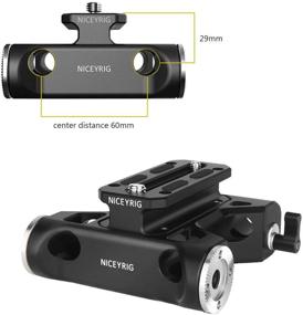 img 3 attached to NICEYRIG 15mm Rod Rail Baseplate with Rosette Mount for DSLR Mirrorless Camera Cinema Camcorder [Height Enhanced Version] - 402