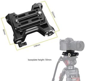 img 1 attached to NICEYRIG 15mm Rod Rail Baseplate with Rosette Mount for DSLR Mirrorless Camera Cinema Camcorder [Height Enhanced Version] - 402