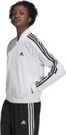 стильная и спортивная: женская куртка adidas essentials 3-stripe track jacket. логотип