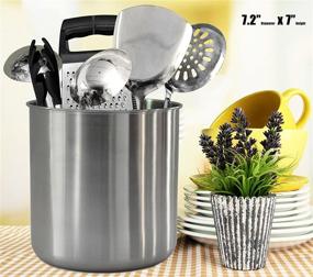 img 2 attached to Estilo EST0286 Stainless Utensil Holder